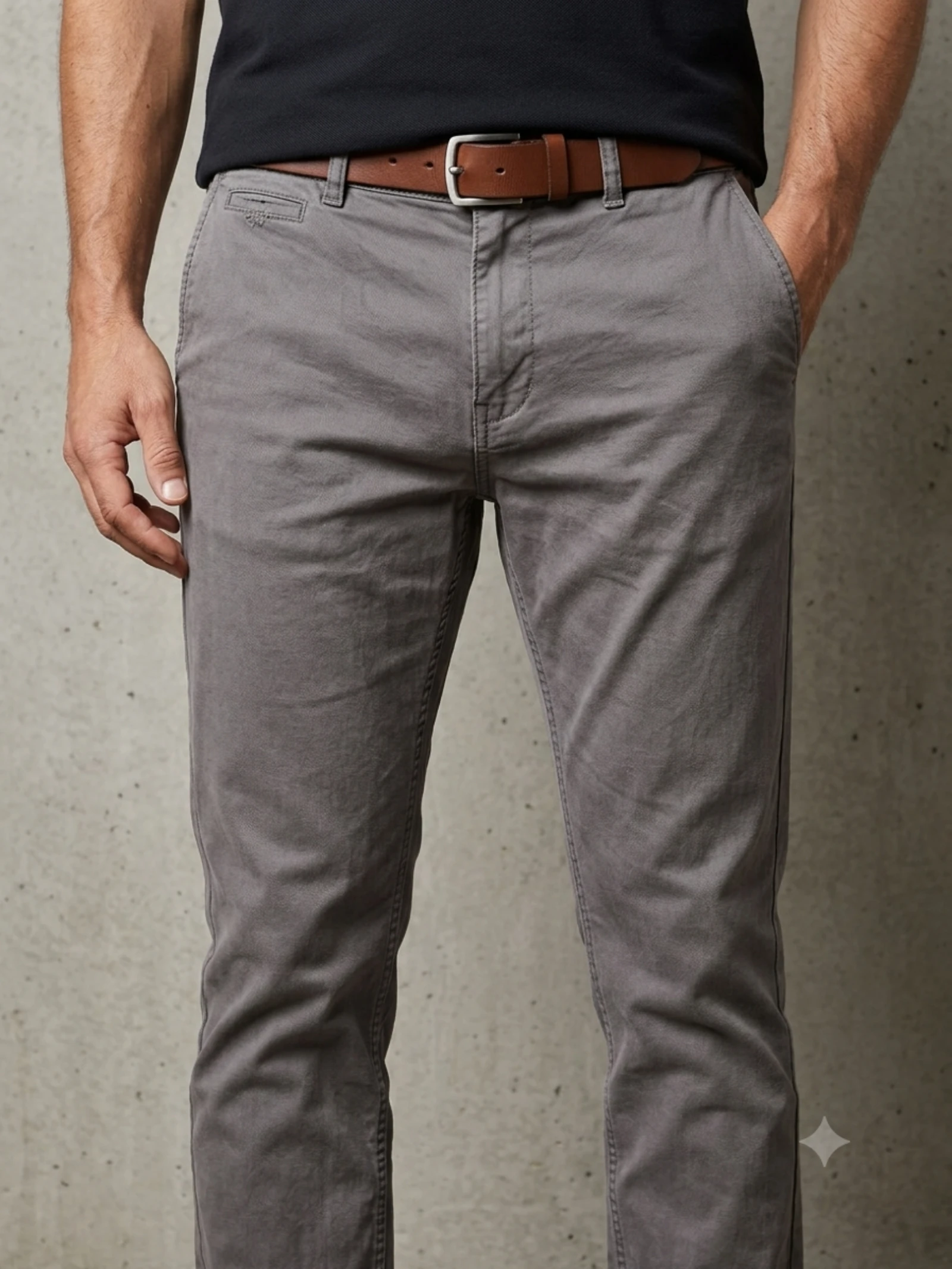 Calça slim masculina Kiabi cinza tamanho 46 – photo 2